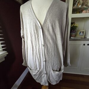 Woman Within Pus Size Lace Up Sweater 3x